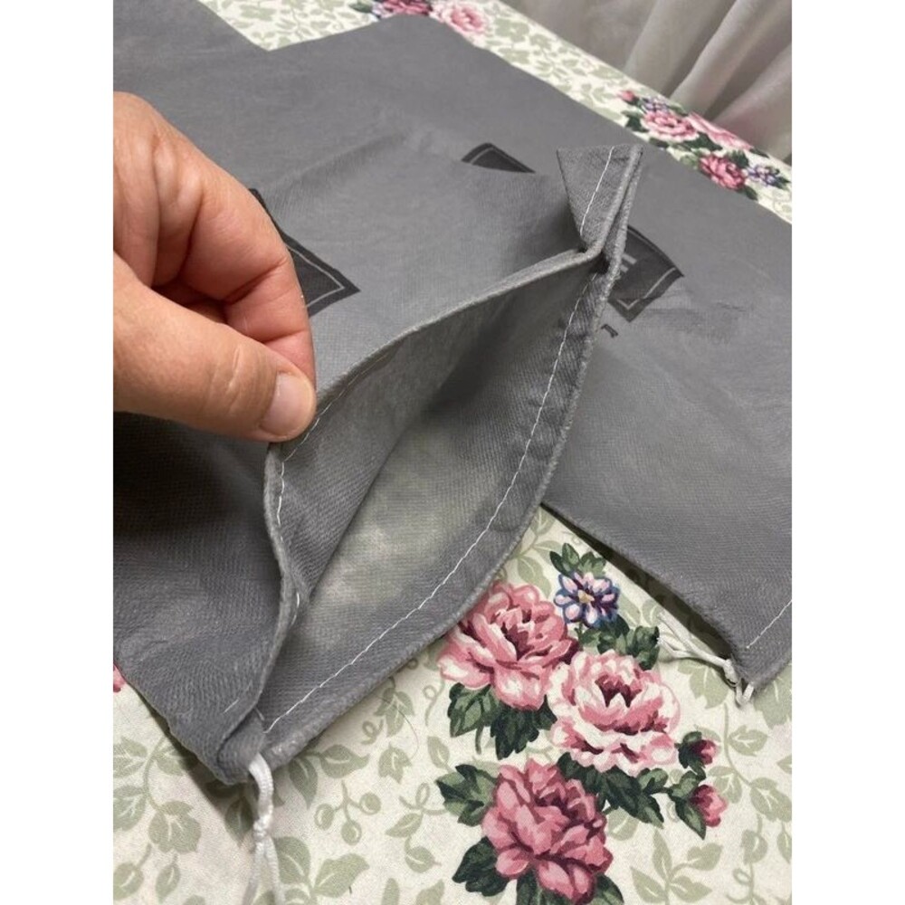 Set of 3 gray Ike Behar fabric dust bags